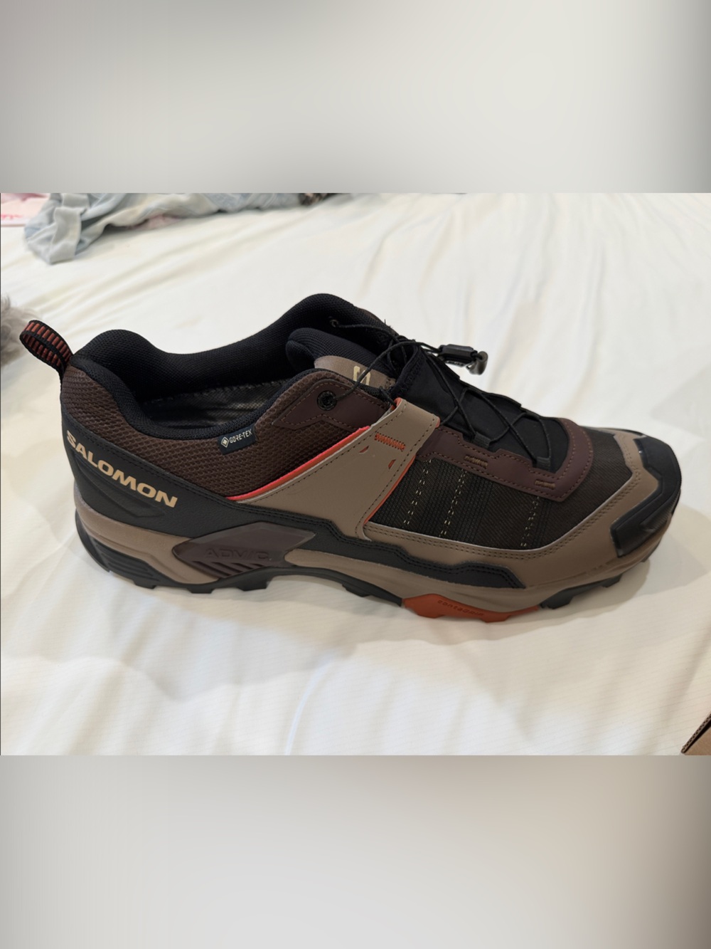 Salomon Men's Brown, Black & Orange Trail GTX Shoe